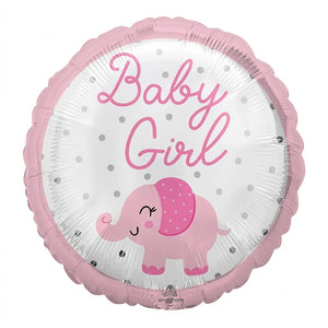 Baby Girl Elephant Foil Balloon - 18 Inch
