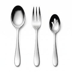 Elegant Silver Serving Spoon and Fork Set - 13 In. | 2 Count