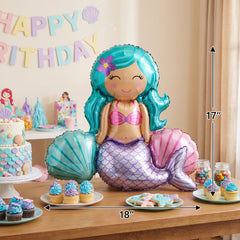 Shimmering Mermaid Metallic Balloon Sitter