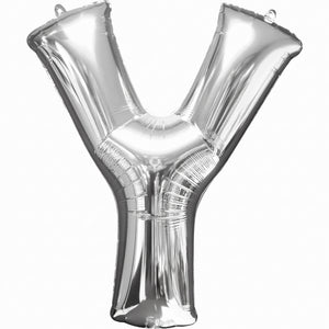 Silver Foil Letter 'Y' Balloon