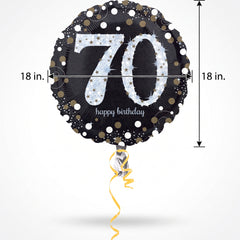Sparkling 70th Birthday Foil Balloon