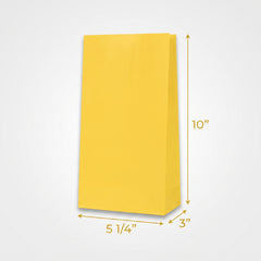 Sunshine Yellow Paper Treat Bags - 12 Pack