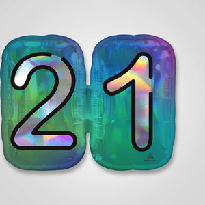 Metallic "Finally 21" Foil Balloon