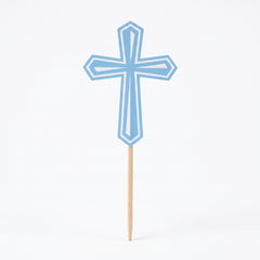 Blue Cross First Communion Party Picks - 36 Pack