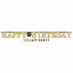Better with Age Customizable "Happy Birthday" Banner Decoration, 10-ft