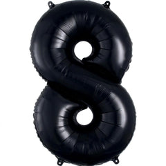Black Number "8" SuperShape Foil Balloon | 34"