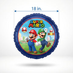 Super Mario Bros Metallic Foil Balloon - 18 Inch