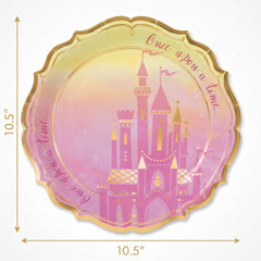Disney Princess "Once Upon a Time" Metallic Dinner Plates - 10.5", 8-Pack