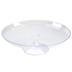 Platter Pleasers Round Cake Stand Color: Clear, Size: 3.7