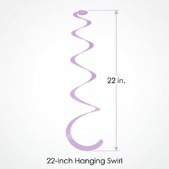 Purple Swirl Party Decorations - 22-Inch, 3-Pack