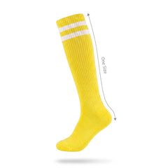 Team Spirit Yellow Striped Knee-High Socks