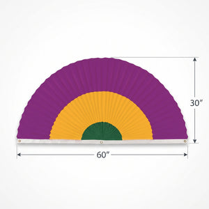 Vibrant Mardi Gras Fabric Bunting Garland - 30" x 60"