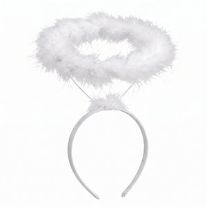 Marabou Angel Halo Headband - White