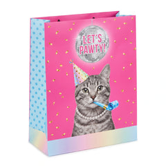 Let's Pawty Large Gift Bag - Matte Finish