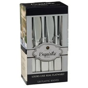 Exquisite Classic Silver Plastic Knives | 120 Count