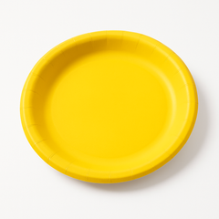 Sunny Yellow 6.75" Round Paper Plates - 16 Ct
