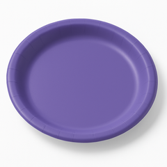 Vibrant Purple 6.75" Round Paper Plates