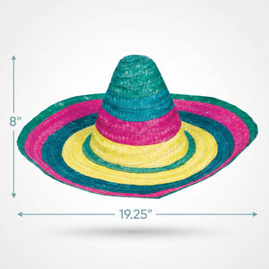 Colorful Fiesta Sombrero Straw Hat - Perfect for Party Fun