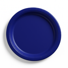 Royal Blue 8.5" Round Paper Lunch Plates