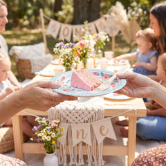 7" Free Spirit Floral Plates for Baby's First Birthday