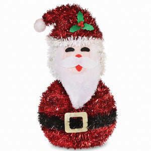 Deluxe 3D Tinsel Santa Decoration