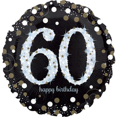 18" Sparkling 60th Birthday Foil Balloon