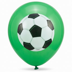 Goal Getter Soccer Balloons - 12" Green Latex, 5-Pack