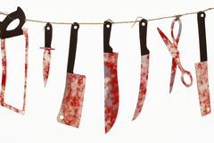 Bloody Weapons Halloween Garland Banner