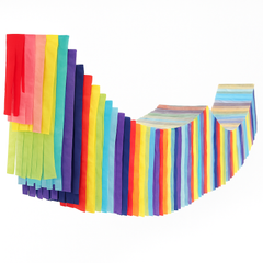 Vibrant Rainbow Ceiling Decoration Garland - 12ft Foil Fringe