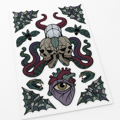 Dark Academia Skull Glass Wall Grabber