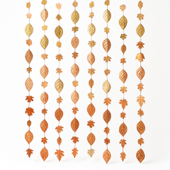 Elegant Metallic Leaves Backdrop for Thanksgiving Celebrations