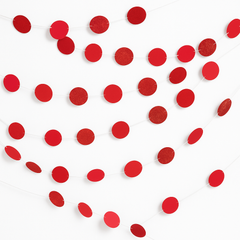 Sparkling Red Glitter String Decorations