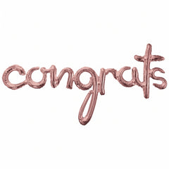 Rose Gold Script "Congrats" Balloon