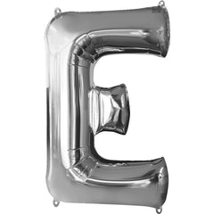 Silver Foil Letter "E" Super Shape Balloon