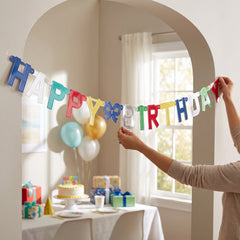 Colorful Happy Birthday Letter Banner - 7.3 Feet