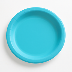 Caribbean Blue 10" Round Paper Dinner Plates