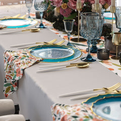 Peacock/Gold Petal Plates - Combo Pack 40/40