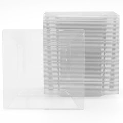 4.5 In. Clear Square Plates - 100 Count