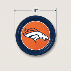Denver Broncos 9" Round Paper Plates