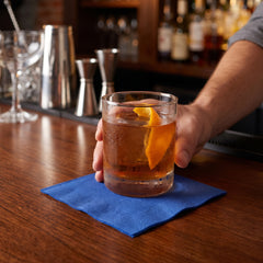 Royal Blue Beverage Napkins - 5 In. X 5 In. | 32 Count