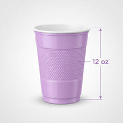 Purple 12 oz. Plastic Party Cups