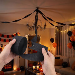 Classic Black Crepe Paper Streamer - 81 Feet