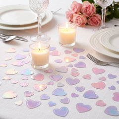 Iridescent Heart Confetti for Celebrations