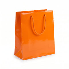 Glossy Medium Gift Bag - Vibrant White