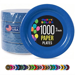 7 in. Dark Blue Paper Plates | Case of 1000