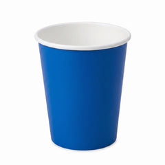 Royal Blue 9oz Paper Cups - Solid Color Collection