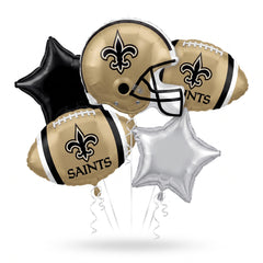 New Orleans Saints NFL Balloon Bouquet, 5-Piece Set