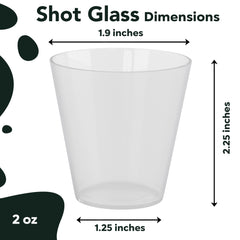 2 Oz. White Pearl Plastic Shot Glasses | 100 Count