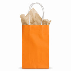 Vibrant Orange Kraft Gift Bag