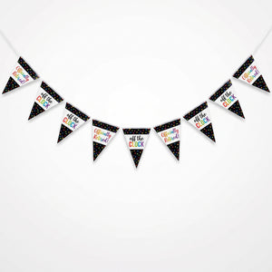 "Off The Clock" Retirement Pennant Banner, 15-ft